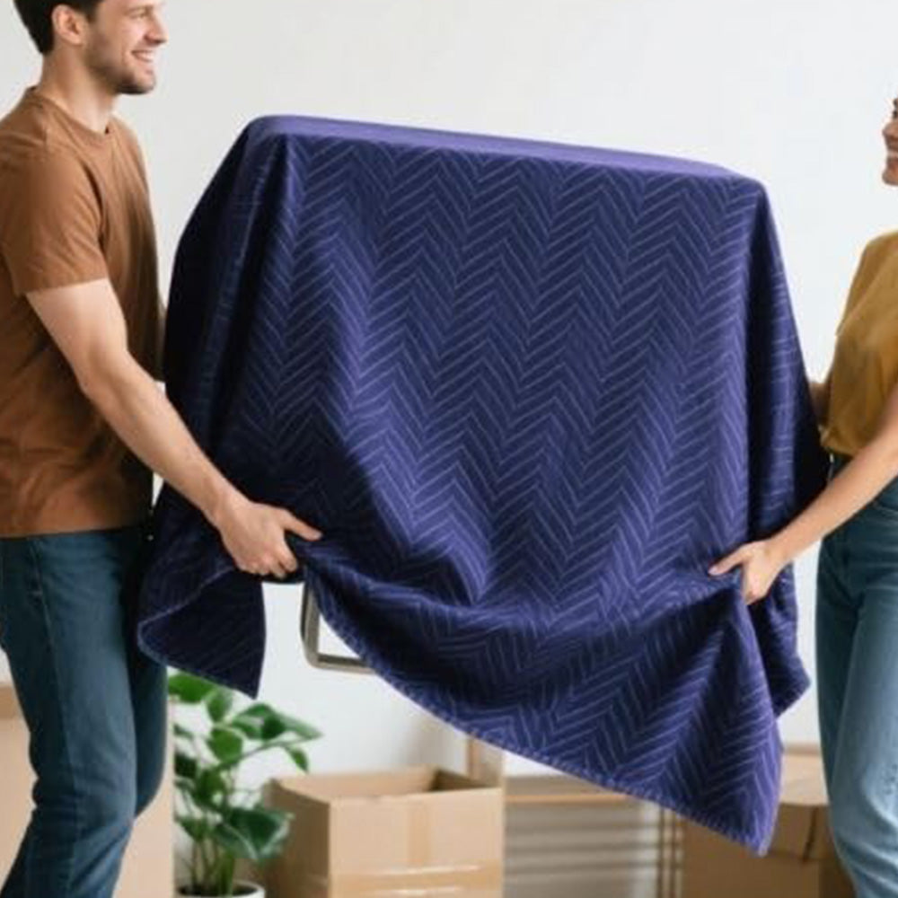 Non-woven Moving Blankets Furniture Packing Pads for Moving and Storage Blue