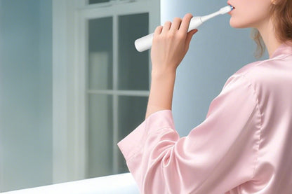 Sonic Electric Toothbrush and Water Flosser Combo with 4 Brush Heads-White