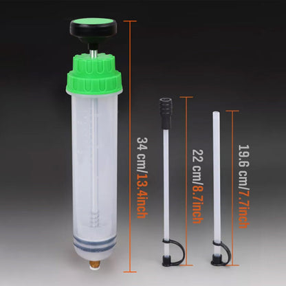 500CC Waste Oil Fluid Extractor Pump Manual Suction Vacuum Fuel Transfer Tool for Car Green