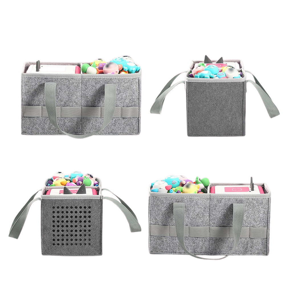 Portable Felt Cloth Storage Bag for Kidsâ€?Musical Speakers Gray