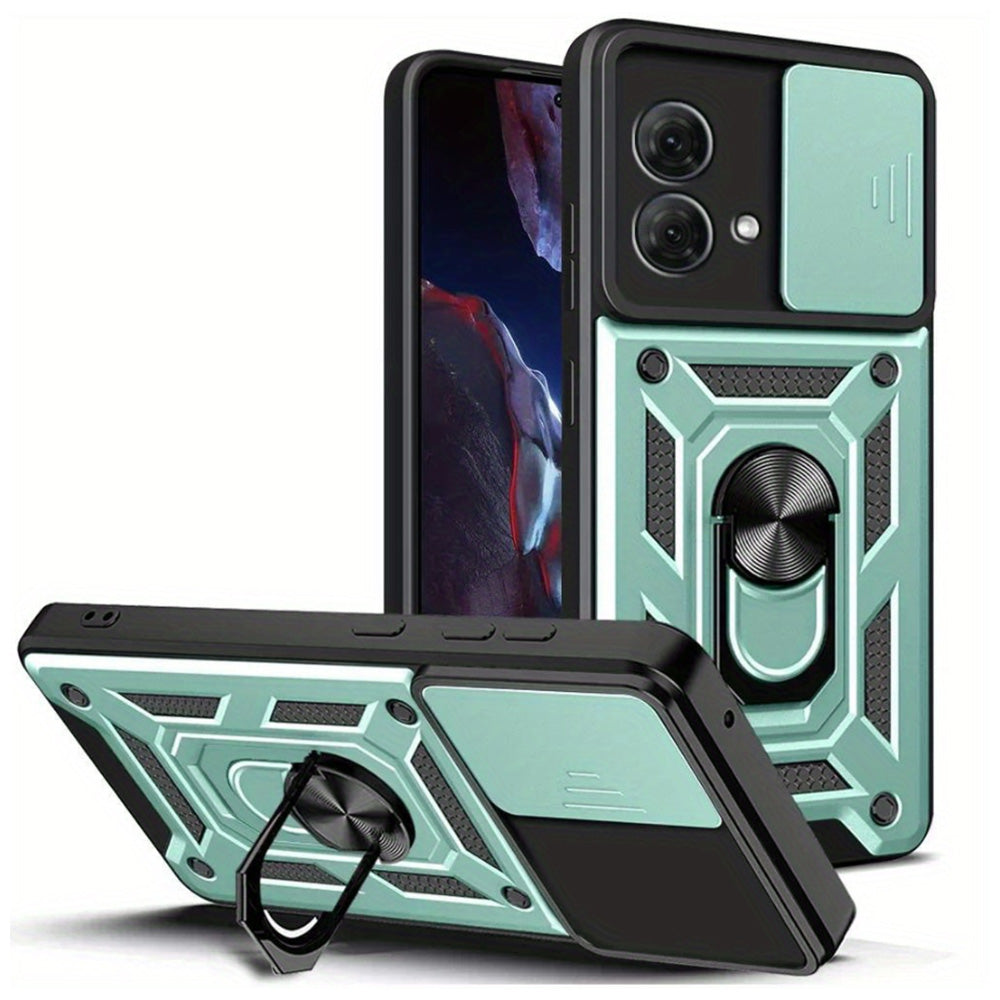 Case and Tempered Glass Screen Protector Set for Moto G86 Power - Green