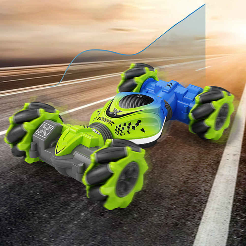 4WD Hand Gesture Sensing RC Stunt Car 360 Degree Off-Road Remote Control Twist Car Toy Green