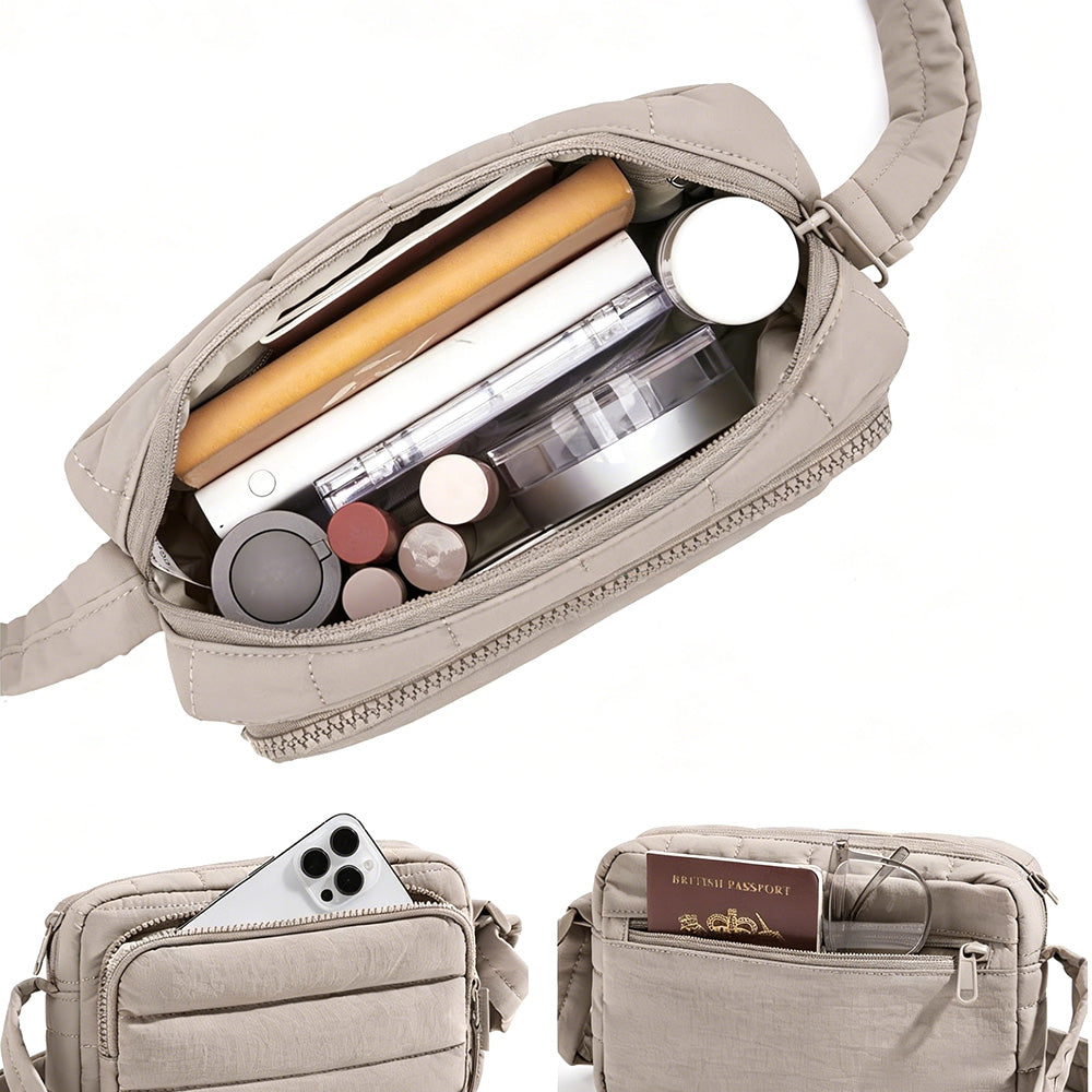 Large Capacity Crossbody Bag -Camel