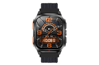 2.01inch Smartwatches with 100 Sports Modes Bluetooth Call Music Control for iPhone -Black nylon strap