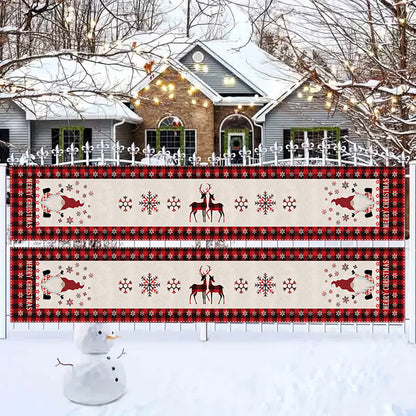 2Pcs Christmas Holiday Garage Door Banner Indoor Outdoor Wall Hanging Decor