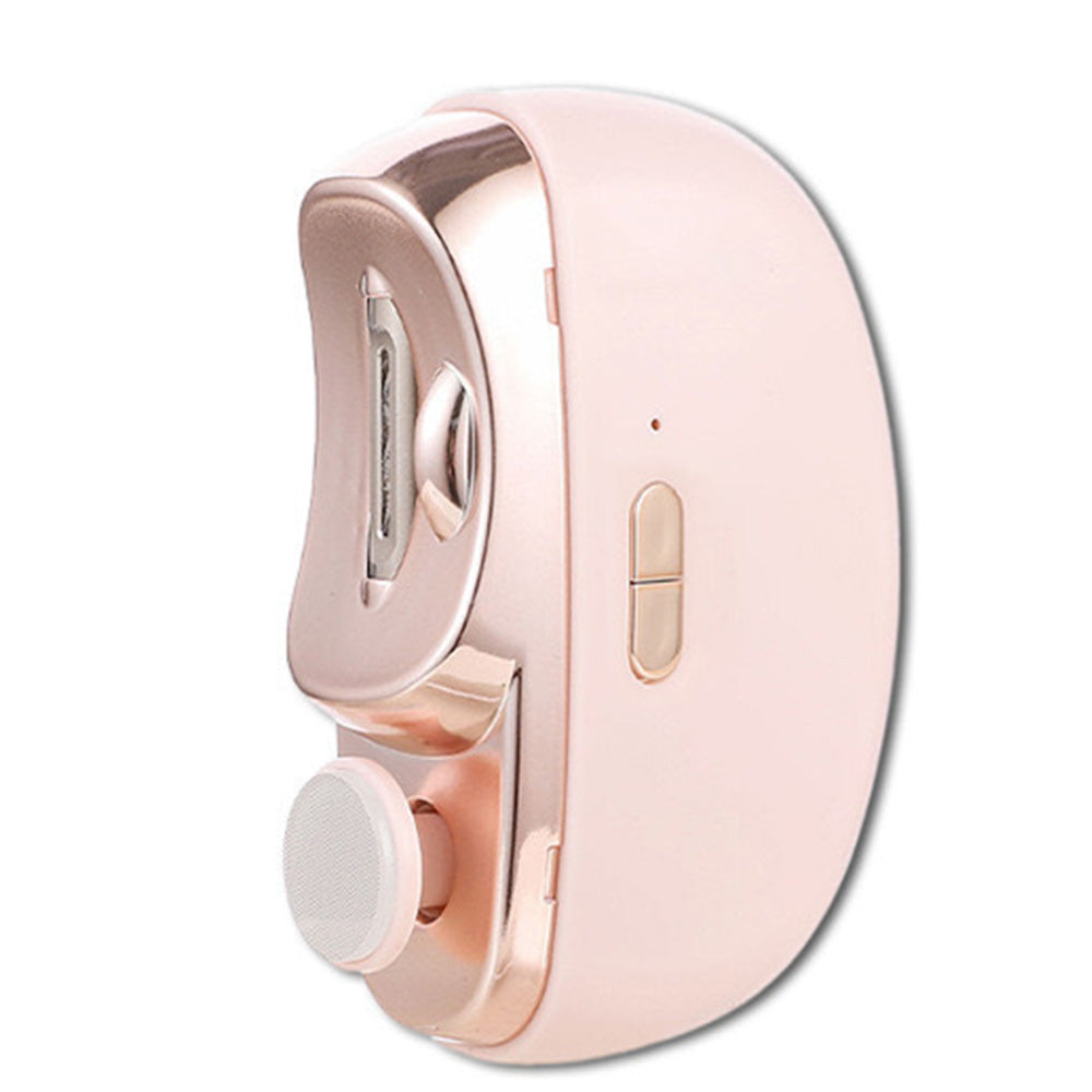 2-in-1 Electric Nail Clipper and Nail Polisher Portable Grooming Tool Pink