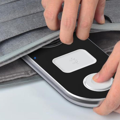 3-in-1 Wireless Charging Station for Wireless Charging Apple Devices Foldable Charger Dock Black