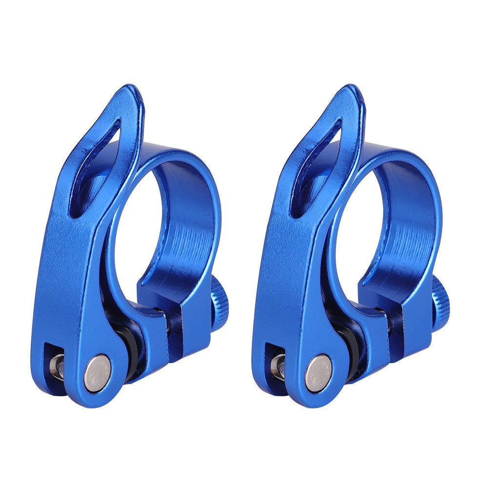 2 Piece Bike Seat Post Clamps-Blue
