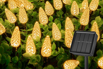 7M Solar Strawberry String Lights Waterproof Christmas Decor-Warm White