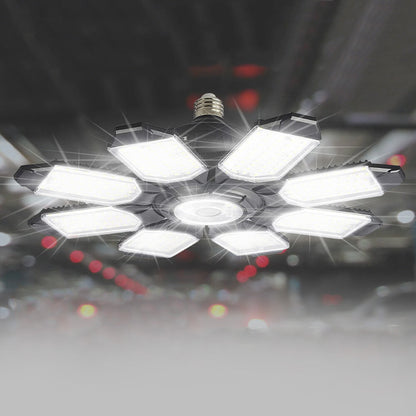 Foldable 8-Panel Garage Ceiling Light for Shop Workshop Warehouse