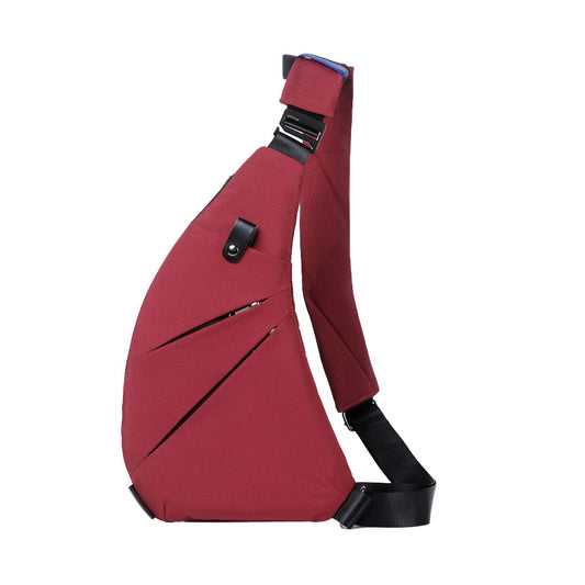 Multifunctional Anti-theft Sling Chest Pack Crossbody Bag Red