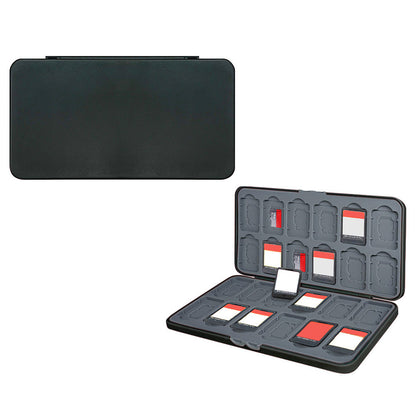 24-in-1 Game Card Storage Case Snap-Closure Protection Box for Nintendo Switch Lite / OLED Black
