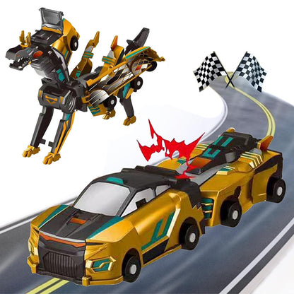 Collision Dinosaur Car Toy Magnetized Vehicles Transform into Dinosaurs for Kids Gold