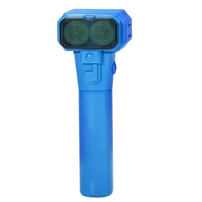 Handheld Double Wheel Rope Launcher Glow In the Dark Lasso Loop Fidget Toy-Blue