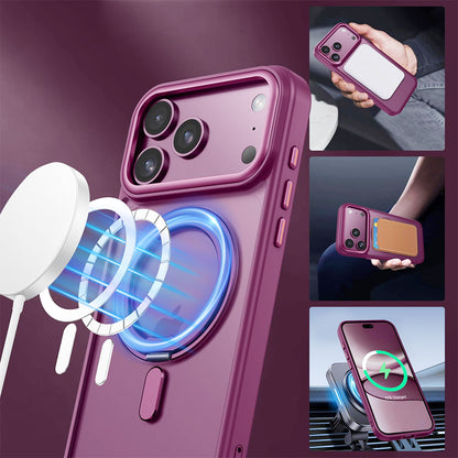 360 Degree Rotating Stand Case for iPhone 18Pro 17Pro - Red