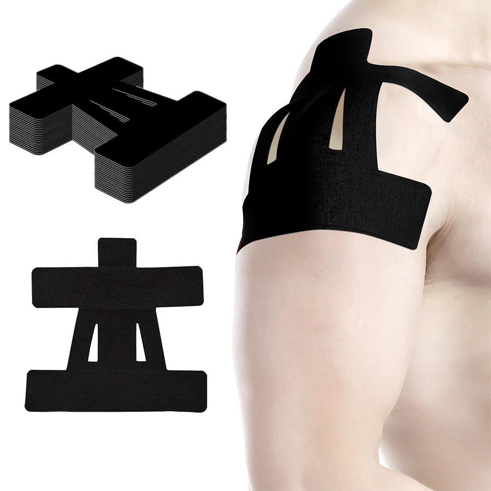 20PCS Precut Shoulder Kinesiology Tape ââ‚?Elastic Sports Support Tape Black
