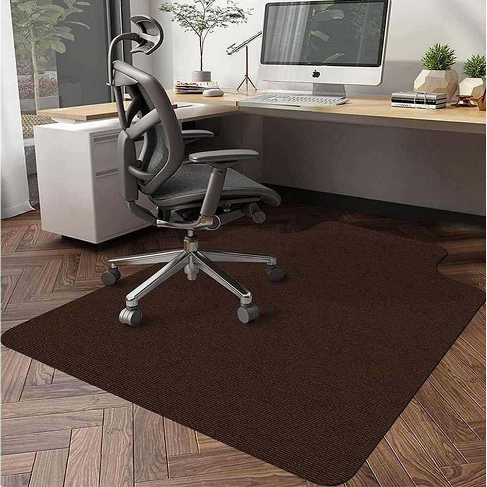 Anti-Slip Office Chair Mat for Carpet - Brown