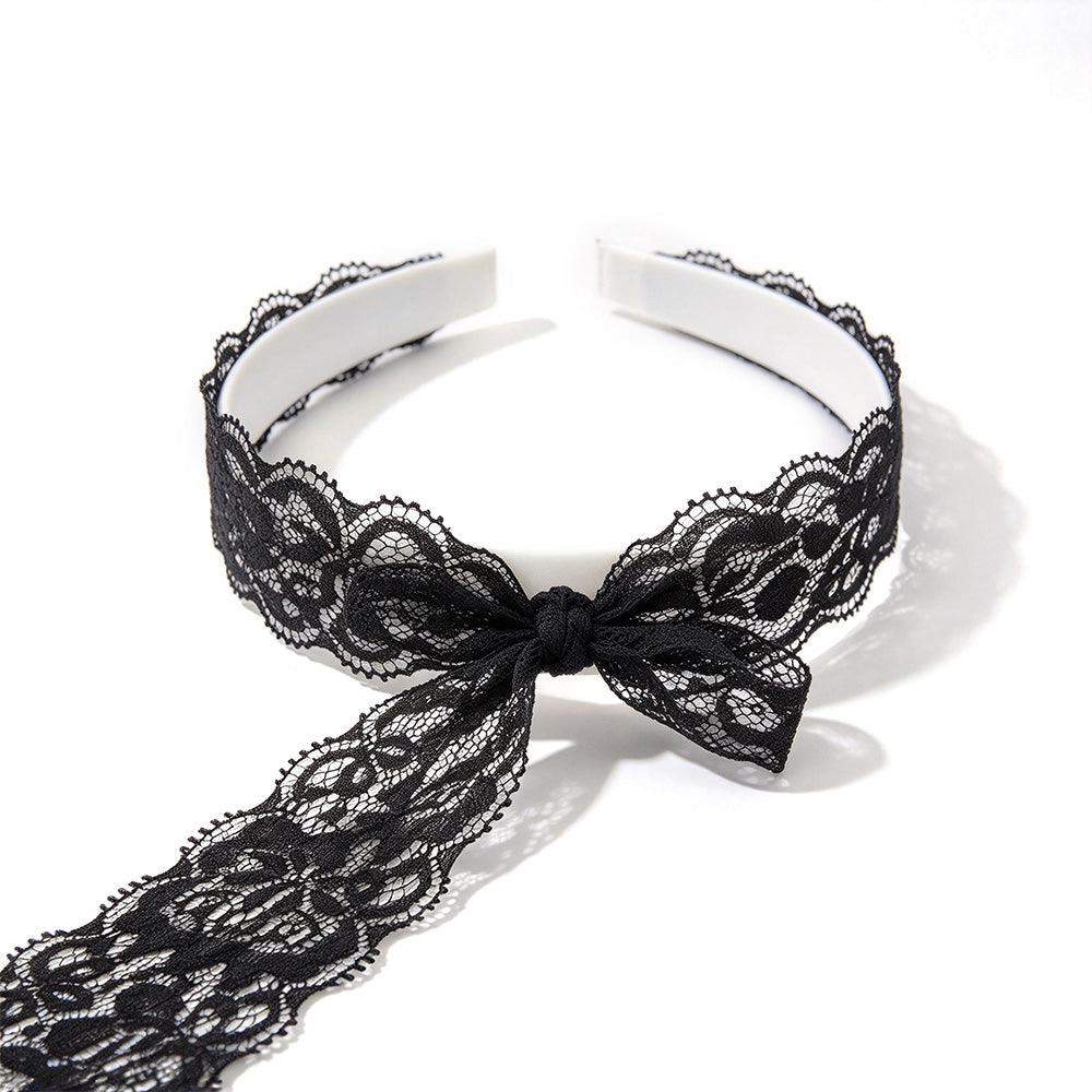 10 Yards Elastic Floral Lace Trim Stretch Ribbon for Sewing and DIY Crafts - Black