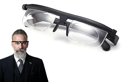2Pcs Flex Focus Adjustable Glasses Variable Focus Distance Vision Reading Eyeglasses Adjustable Unisex Glasses