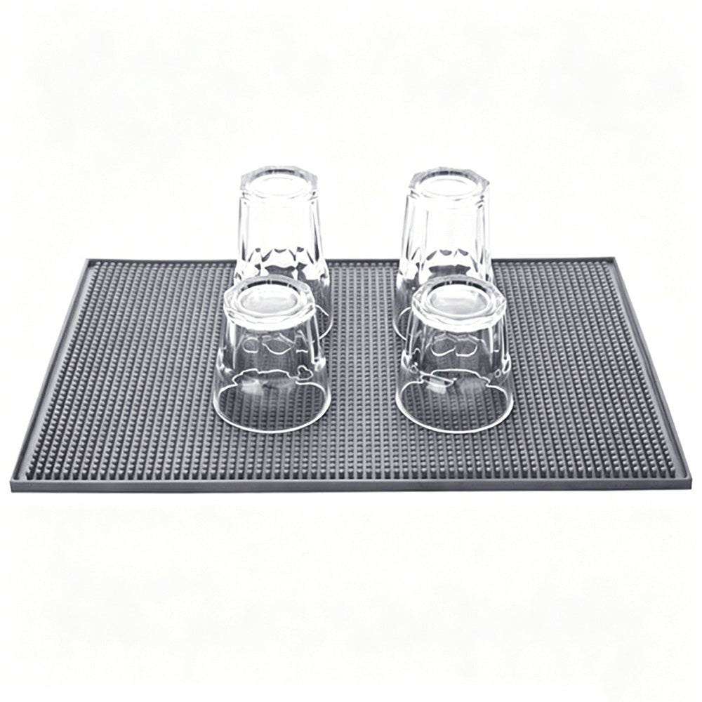 Bar Mat Non Slip Drying Mat for Countertops PVC Bar Service Mat Home Bar-Grey