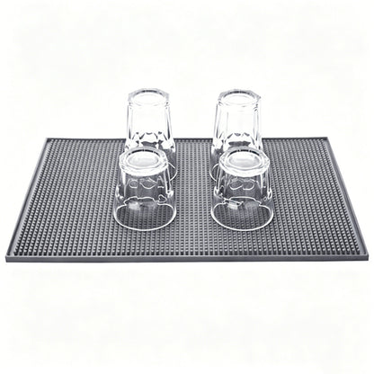 Bar Mat Non Slip Drying Mat for Countertops PVC Bar Service Mat Home Bar-Grey