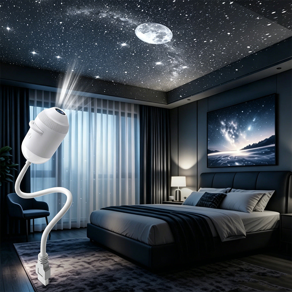 2 in 1 Galaxy Starry Sky Night Light Projector - 12Pcs Films