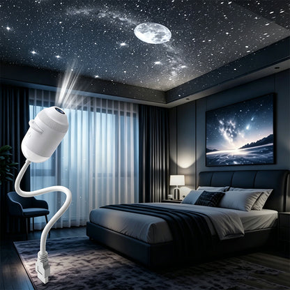 2 in 1 Galaxy Starry Sky Night Light Projector - 12Pcs Films