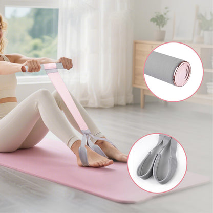 Foot Pedal Resistance Band Anti-Snap Fabric Exercise Band - Pink