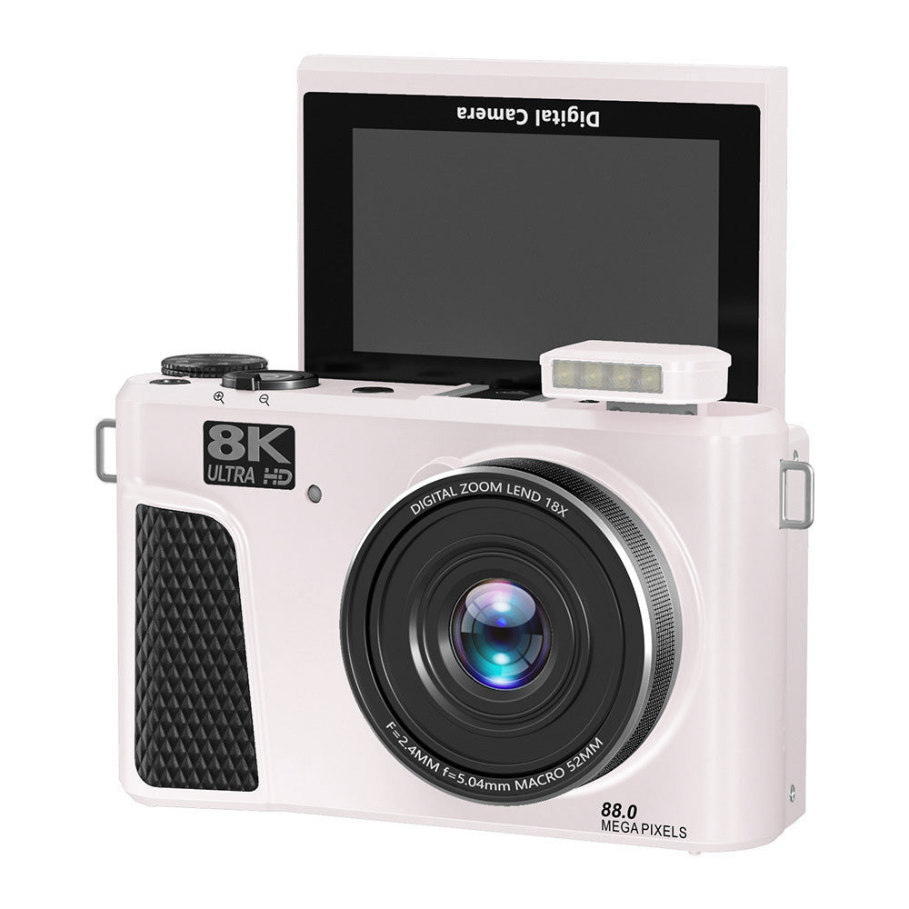 8K Digital Camera with Flip Screen and Remote Control-Pink