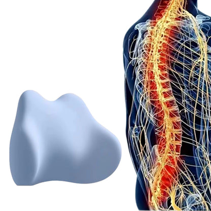 Lumbar Support Sleeping Pillow Memory Foam Cushion Waist Support for Side and Back Sleepers Blue