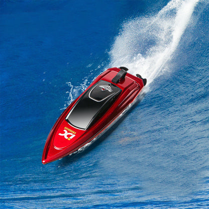 2.4GHz Remote Control Boat Toy Rechargeable Racing RC Boat Toy Red
