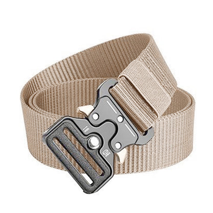 Nylon Tactical Belt Quick-Release for Outdoor Work Daily-Khaki