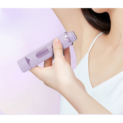2-in-1 Electric Shaver and Bikini Trimmer with LED Display Facial Hair Remover-Purple