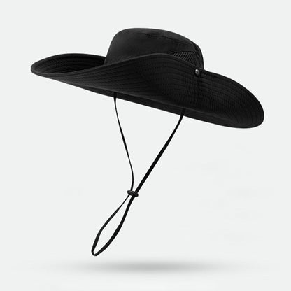 Unisex Sun Hats Boonie Hat Wide Brim Fishing Hiking Outdoor Hat Black