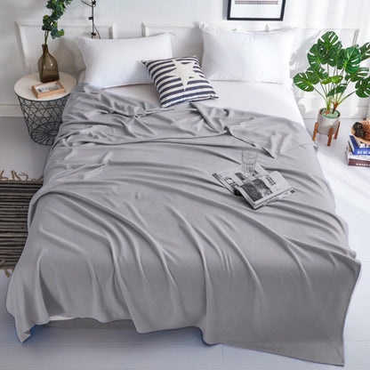 Breathable Summer Blanket Waffle Throw Blanket Air Conditioning Blanket Grey