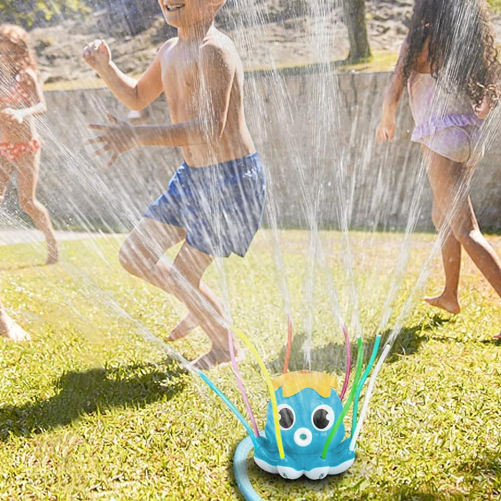 Outdoor Water Spray Sprinkler Funny Octopus Sprinkler Toys for Kids and Toddlers Green