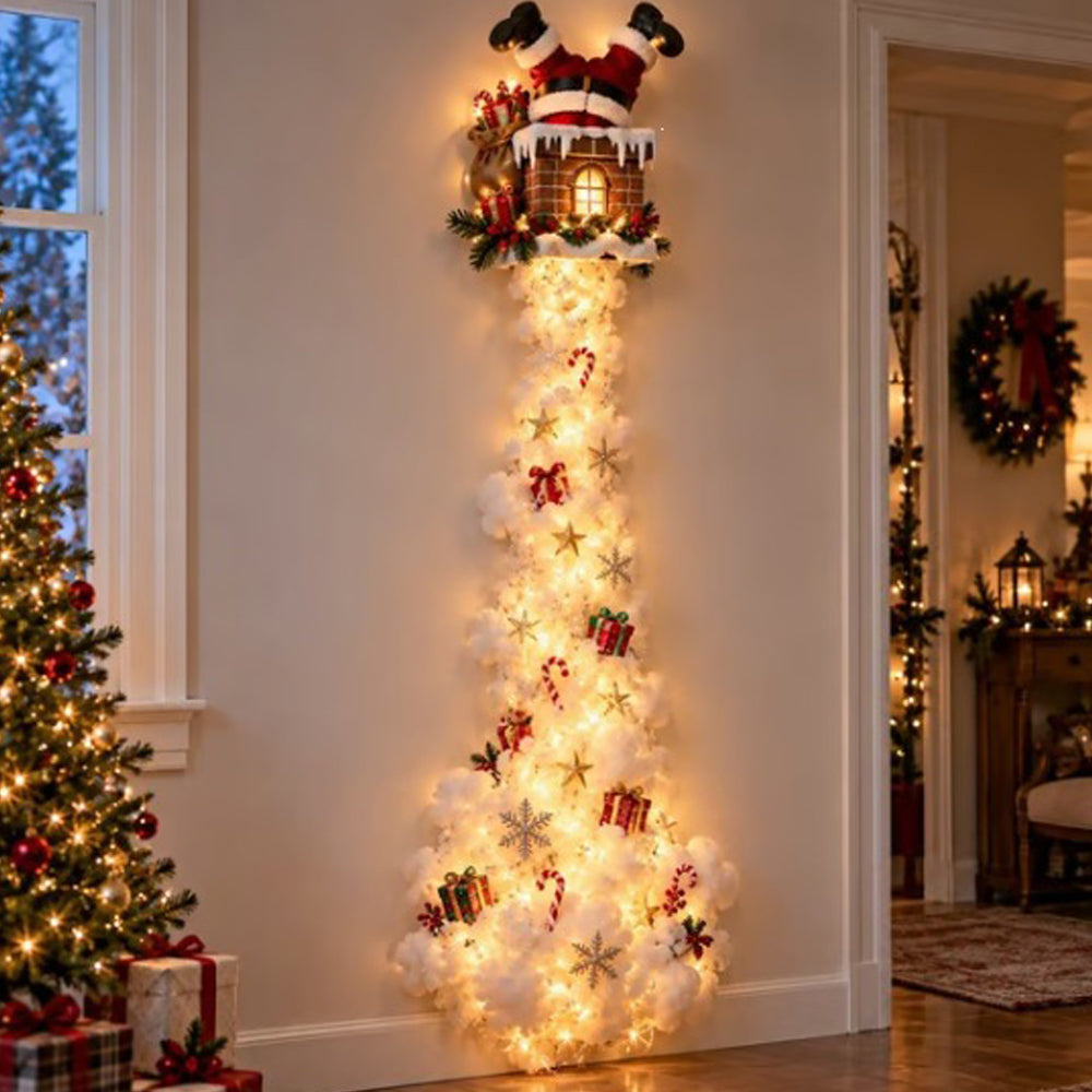 2D Acrylic Christmas Enchanted Path Wall Light  Warm White Wall Light - Train