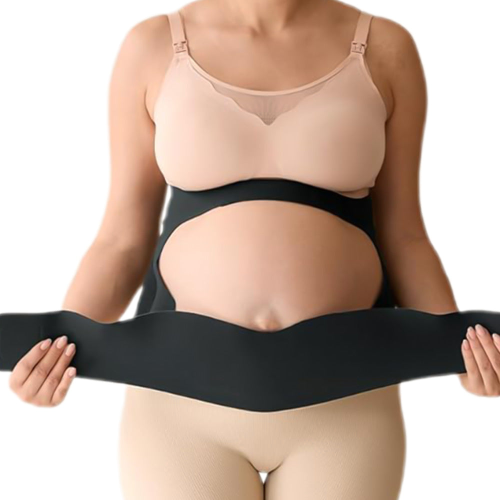 Invisible Pregnancy Belly Band ¨C Maternity Support Belt for Back Abdomen & Waist Black