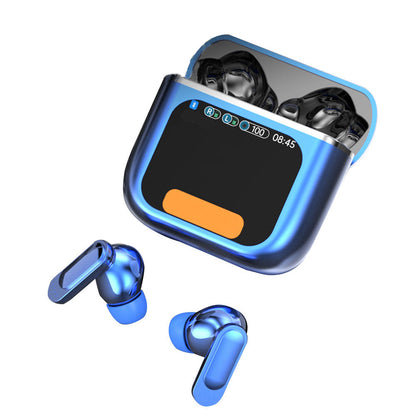 Wireless Bluetooth Headphones Touch Control Stereo Earbuds Headset Blue