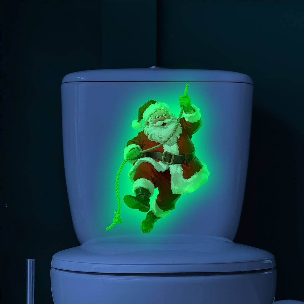 Christmas Glow in the Dark Wall Sticker Self Adhesive Santa Sticker