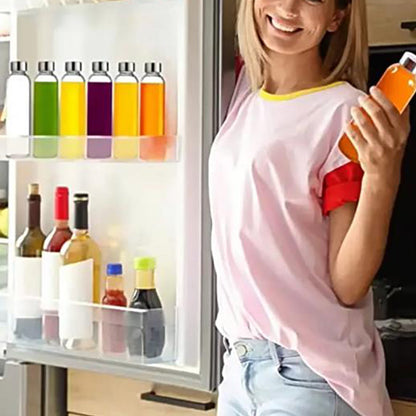 6Pcs Set 500ml Glass Water Bottles Sports Drink Bottle for Juice Milk Beverage Storage