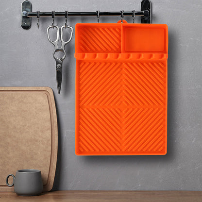 Silicone Griddle Mat Side Shelf Mat Grill Pad for Blackstone Barbecue Grill Accessories Tool Orange