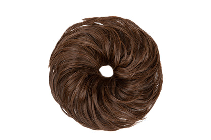 20CM High-Temperature Fiber Natural Messy Bun Scrunchy Thick Messy Bun Hair Piece-Light Brown