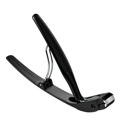 2 Pieces Long Handled Curved Head Toe Nail Clipper - Black
