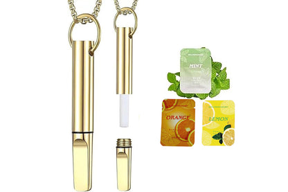 Breathing Necklace with 3 Flavoured Filters - Gold