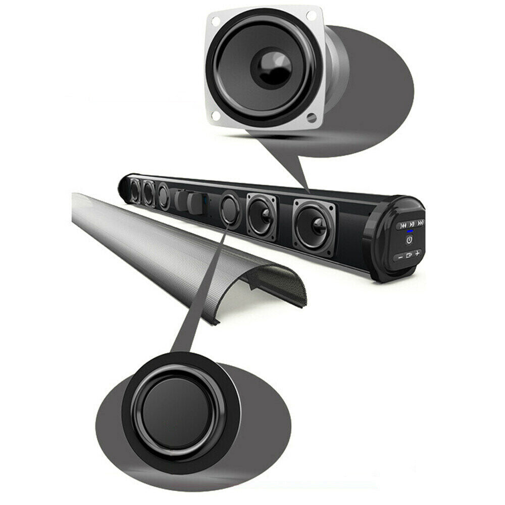 Bluetooth 5.0 TV Soundbar Subwoofers Speaker Wireless Sound Bar for Home Theater