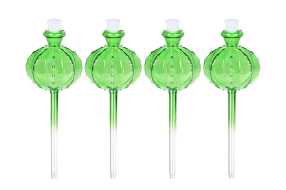 4Pcs Self Watering Globes Automatic Plant Watering Stakes for Indoor Outdoor Potted Plants-Green