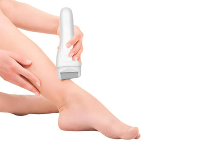 Electric Foot Callus Remover with LED Light Pedicure Tools for Dead Hard Cracked -White