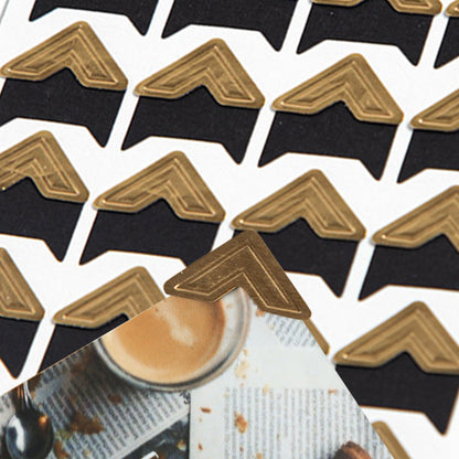 240 PCS Self Adhesive Photo Mounting Stickers-Gold