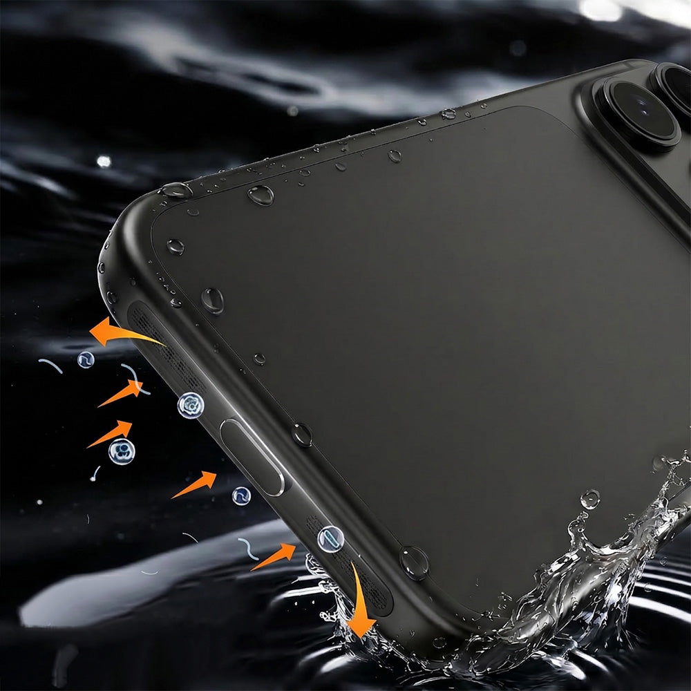 4Piece Metal Dust Mesh Covers for iPhone 18 Pro 18 Pro Max - Black